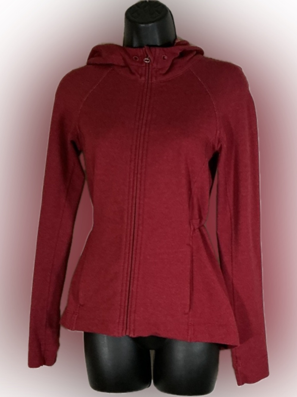 Lululemon Bordeaux Heathered Full Zip Hooded Jacket Size 2